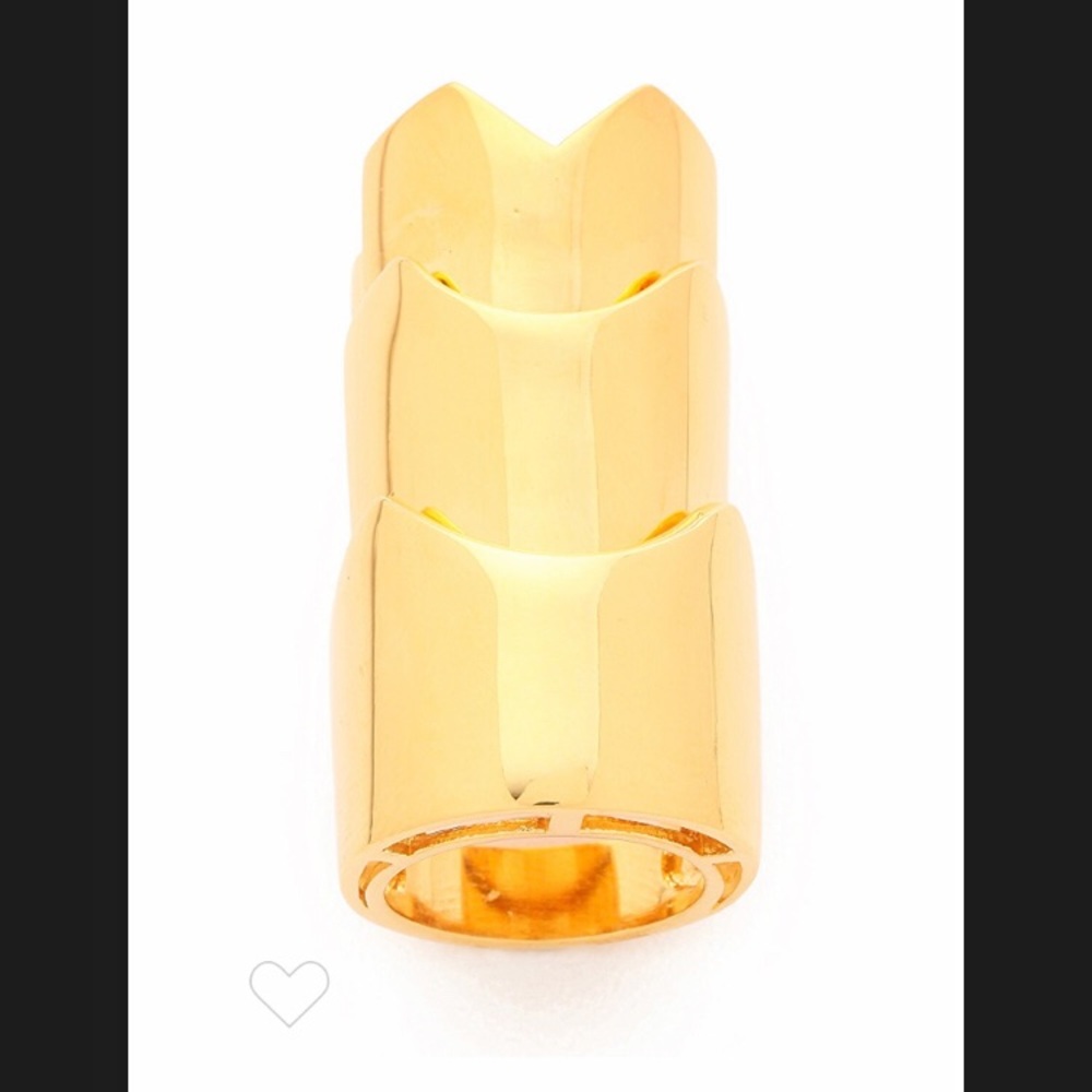 18k Gold plated Eddie Borgo hinged knuckle ring